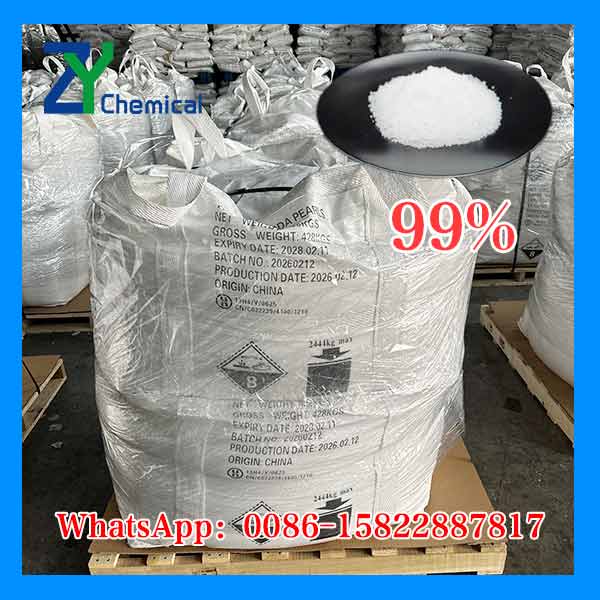 Stock de perles de soude caustique en jumbo bag de 1000kg usine chine