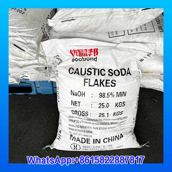 Soude caustique en paillettes 99% de haute pureté 25kg