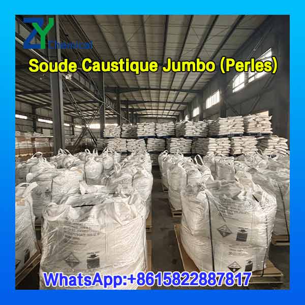 Chargement de conteneur de perle de soude jumbo au port de Tianjin pour exportation en gros vers l'Afrique