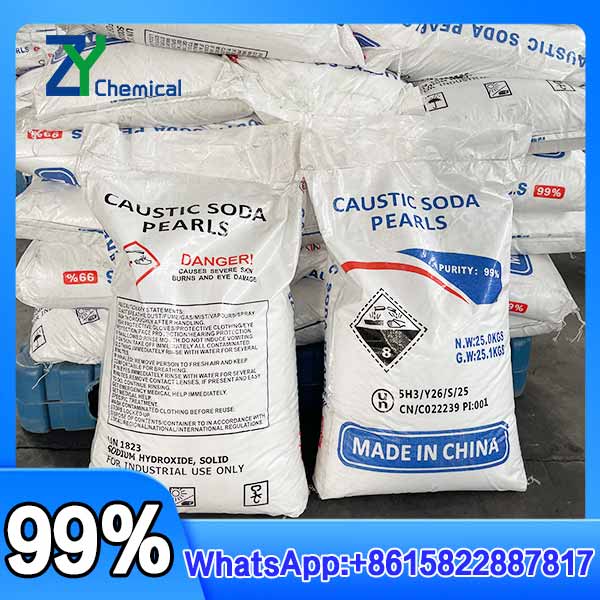 Sac de soude caustique perle 25kg - Emballage double PE/PP haute r&eacute;sistance