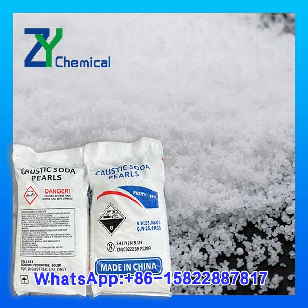 Conditionnement en sac 25kg PP PE d'hydroxyde de sodium de haute pureté