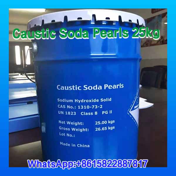 Caustic soda pearls 99% 25kg customized packaging